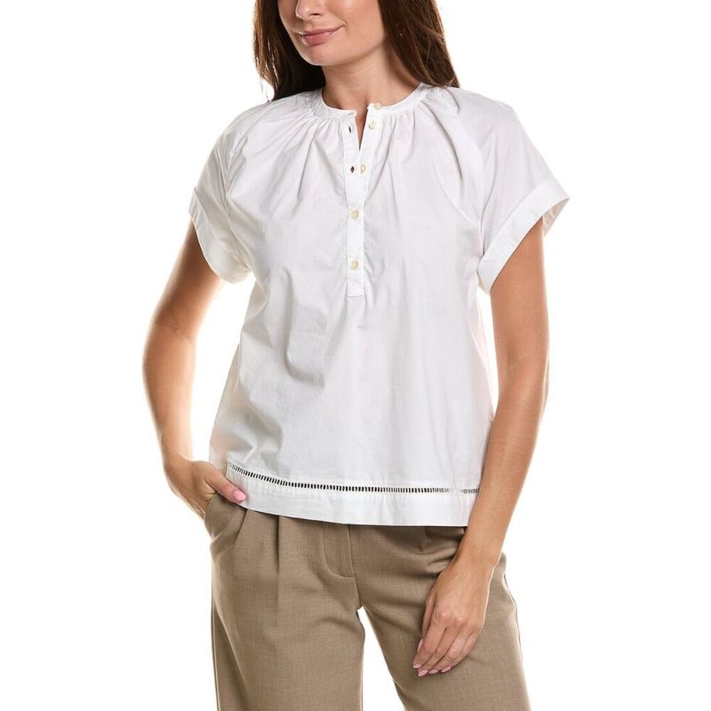 Officine Générale Womens Officine Generale Nolwenn Top, White